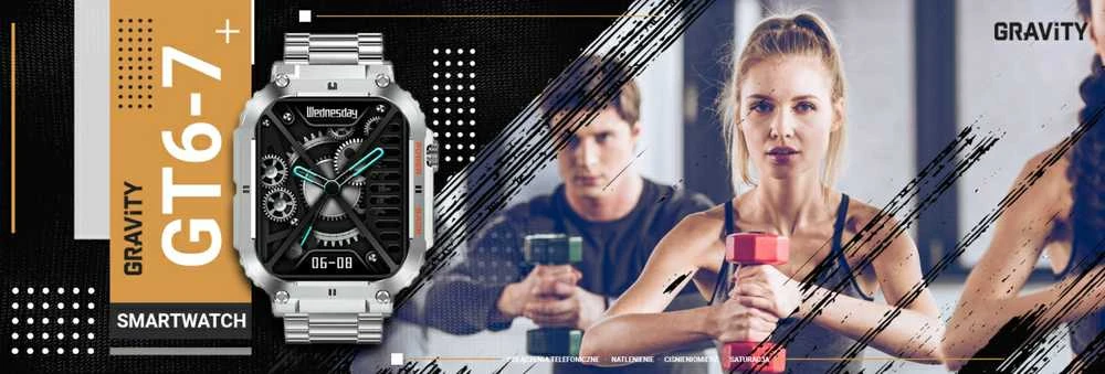 Išmanusis laikrodis Gravity GT6-7, Sidabro spalvos
