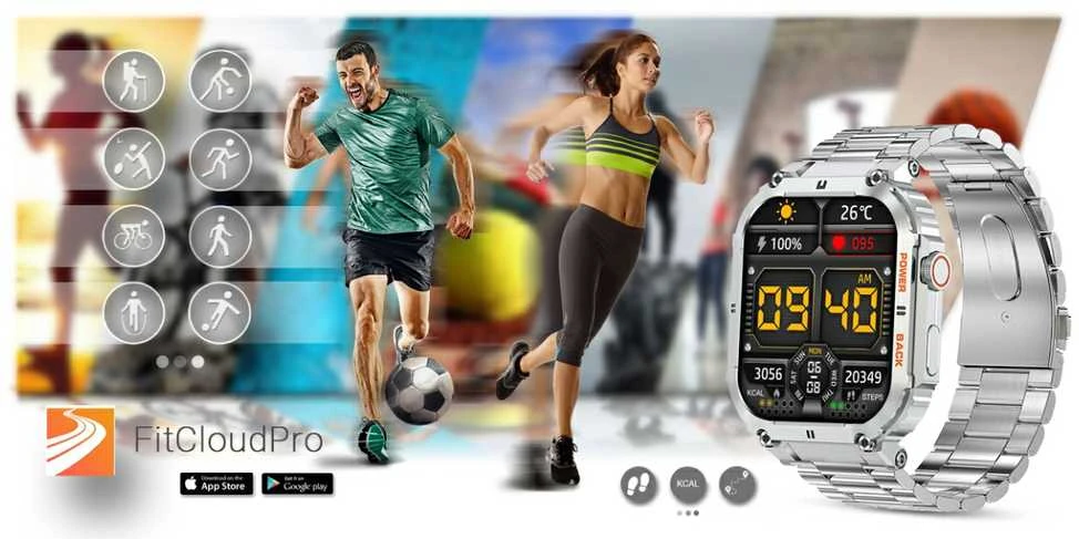 Išmanusis laikrodis Gravity GT6-7, Sidabro spalvos