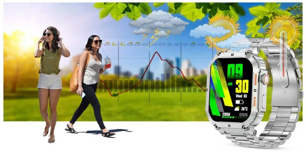 Išmanusis laikrodis Gravity GT6-7, Sidabro spalvos