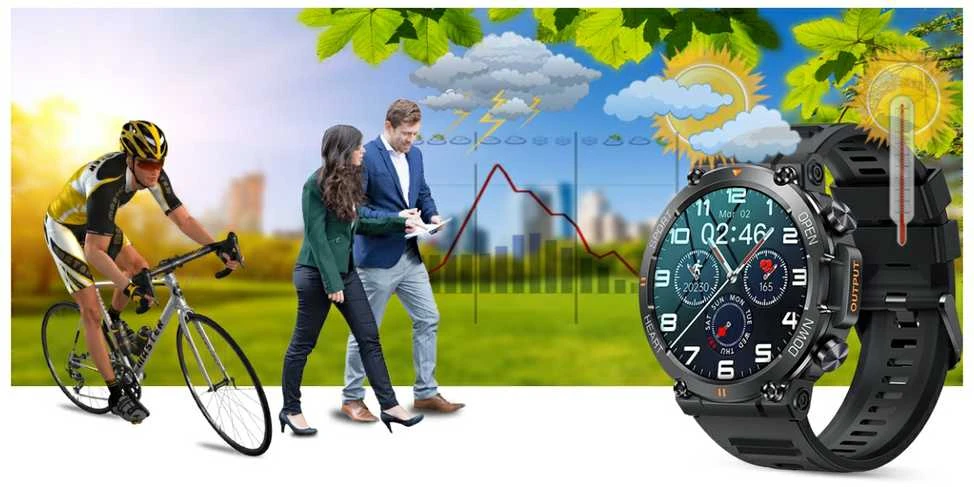Išmanusis laikrodis Gravity GT7-1 Pro, Juodos spalvos