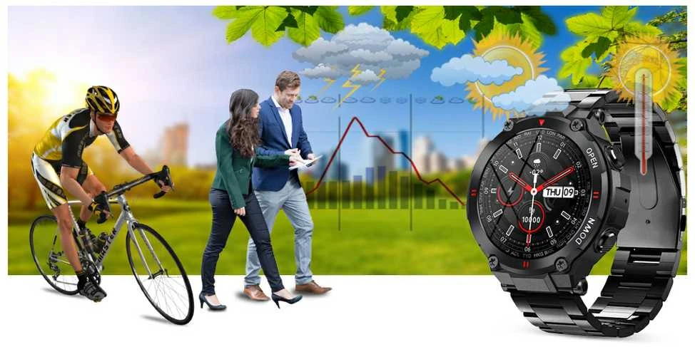 Išmanusis laikrodis Gravity GT7-2, Juodos spalvos