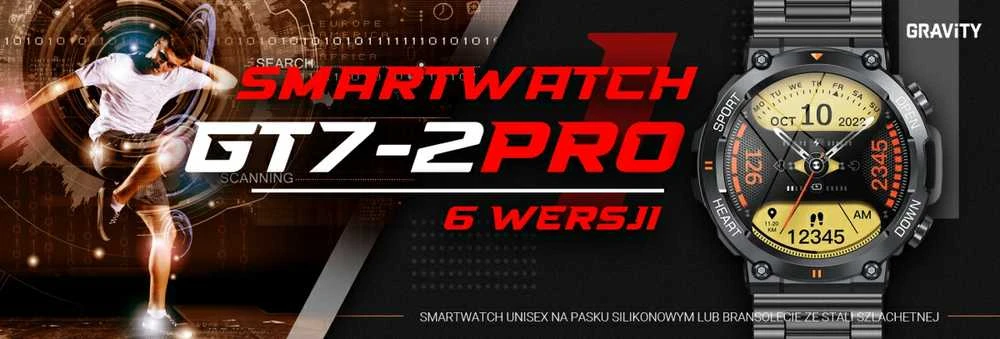 Išmanusis laikrodis Gravity GT7-2 Pro, Juodos spalvos