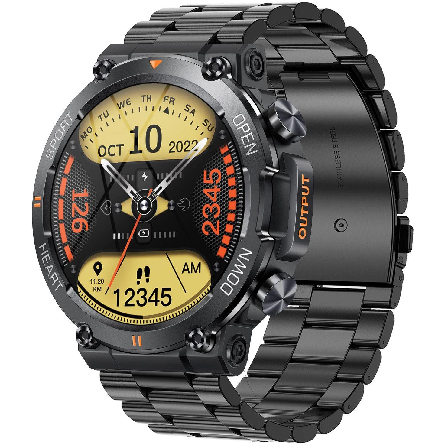 Išmanusis laikrodis Gravity GT7-2 Pro, Juodos spalvos