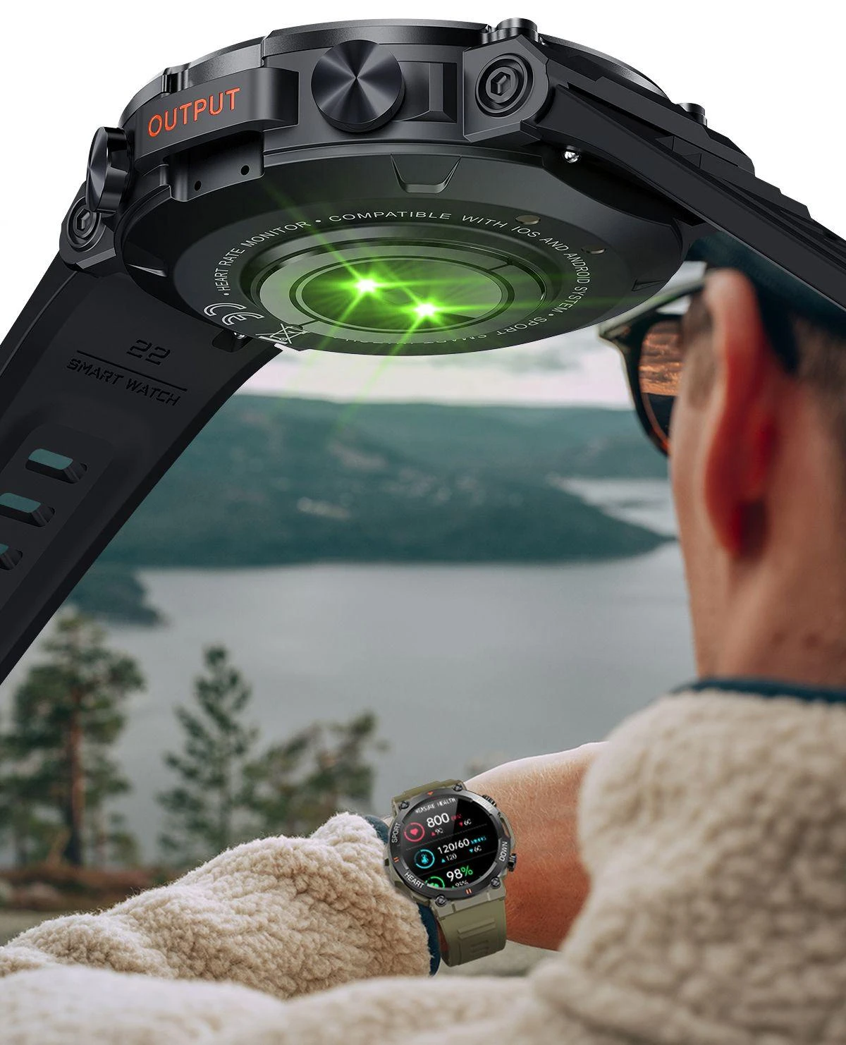 Išmanusis laikrodis Gravity GT7-2 Pro, Juodos spalvos
