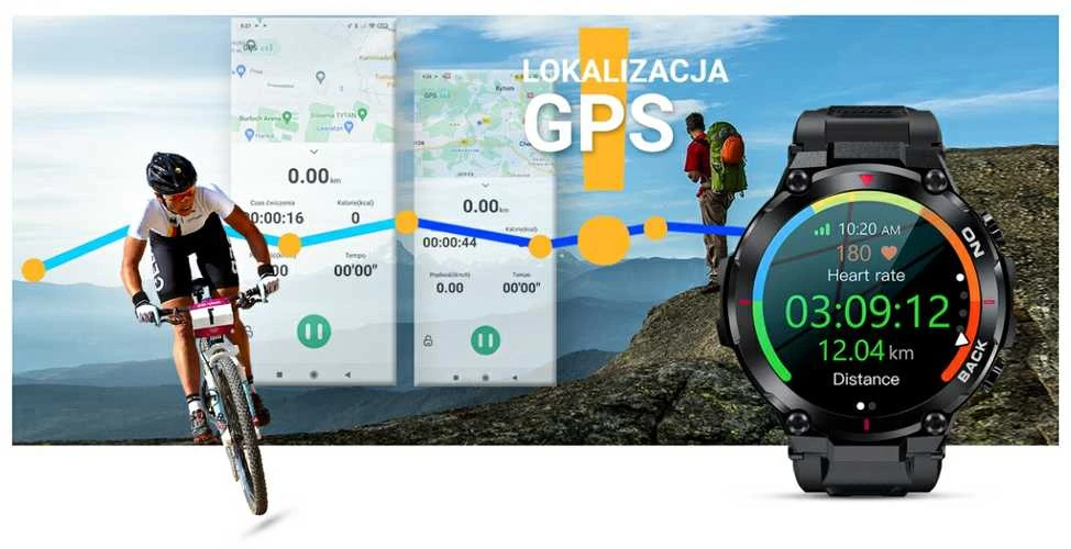 Išmanusis laikrodis Gravity GT8-1, Juodos spalvos