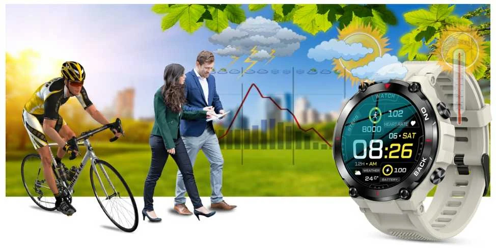 Išmanusis laikrodis Gravity GT8-4, juoda/pilka