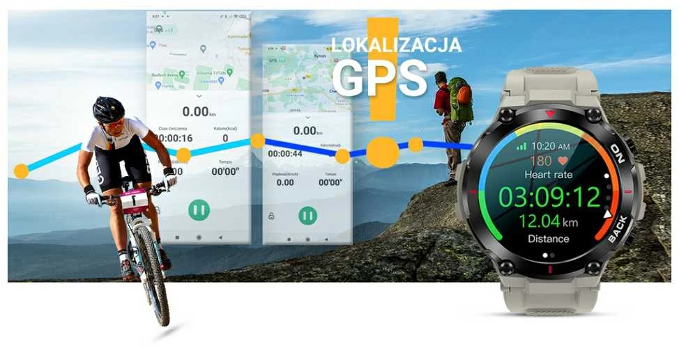 Išmanusis laikrodis Gravity GT8-4, juoda/pilka