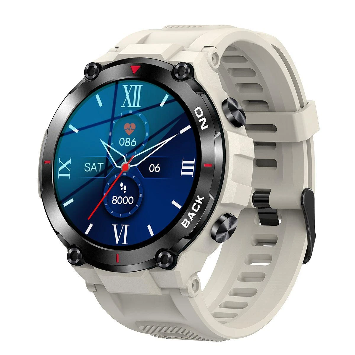 Išmanusis laikrodis Gravity GT8-4, juoda/pilka