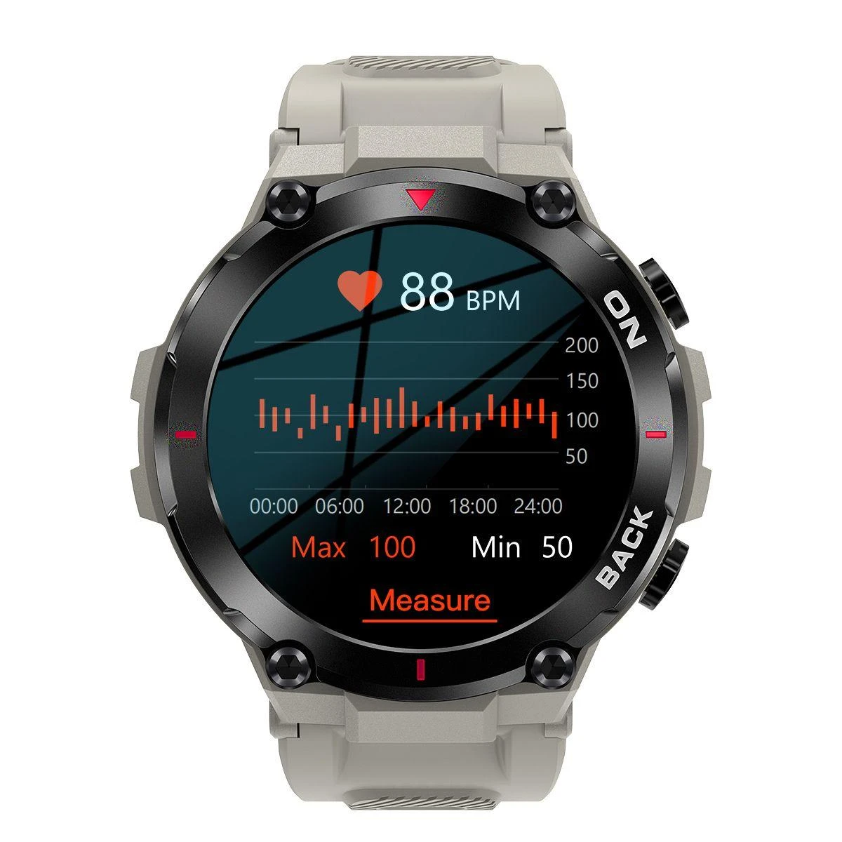 Išmanusis laikrodis Gravity GT8-4, juoda/pilka