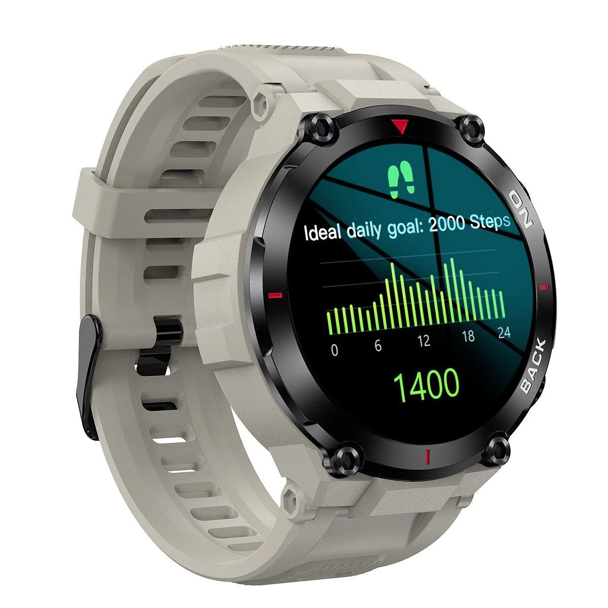 Išmanusis laikrodis Gravity GT8-4, juoda/pilka