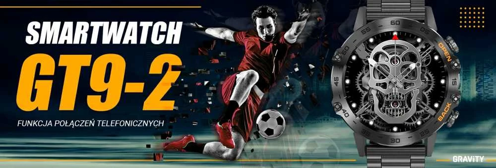 Išmanusis laikrodis Gravity GT9-2, Tamsaus sidabro spalvos