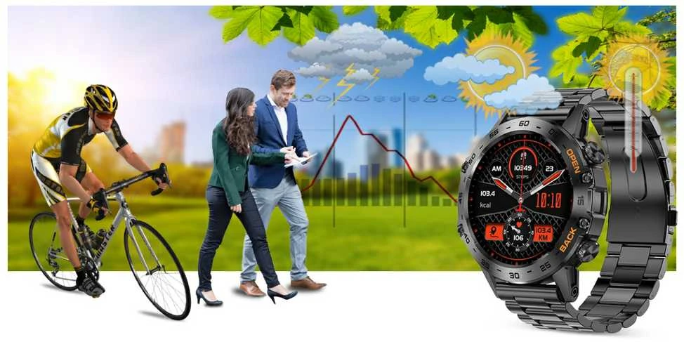 Išmanusis laikrodis Gravity GT9-2, Tamsaus sidabro spalvos