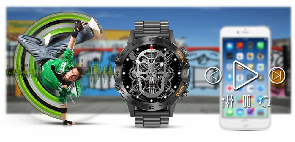Išmanusis laikrodis Gravity GT9-2, Tamsaus sidabro spalvos
