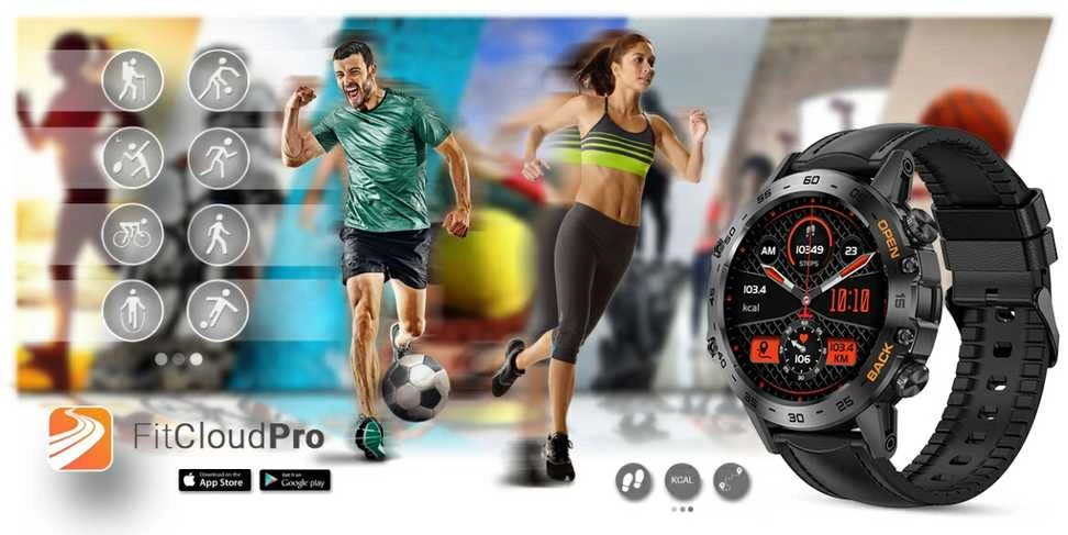 Išmanusis laikrodis Gravity GT9-5, Juodos spalvos