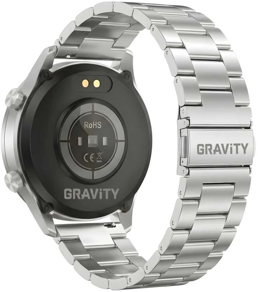 Išmanusis laikrodis Gravity Sidabrinė Apyrankė + Dirželis GT10-6