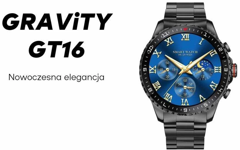 GRAVITY GT16-1 VYRIŠKAS Išmanusis laikrodis - CONNECTIONS MAKER, PRESSURE METER (sg034a)