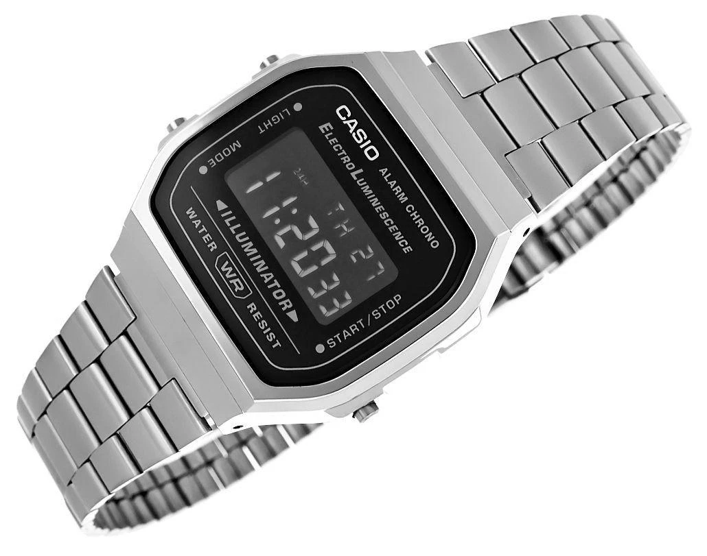 Vyriškas laikrodis CASIO A168WGG-1BDF (zd088d) - KLASYKA + BOX