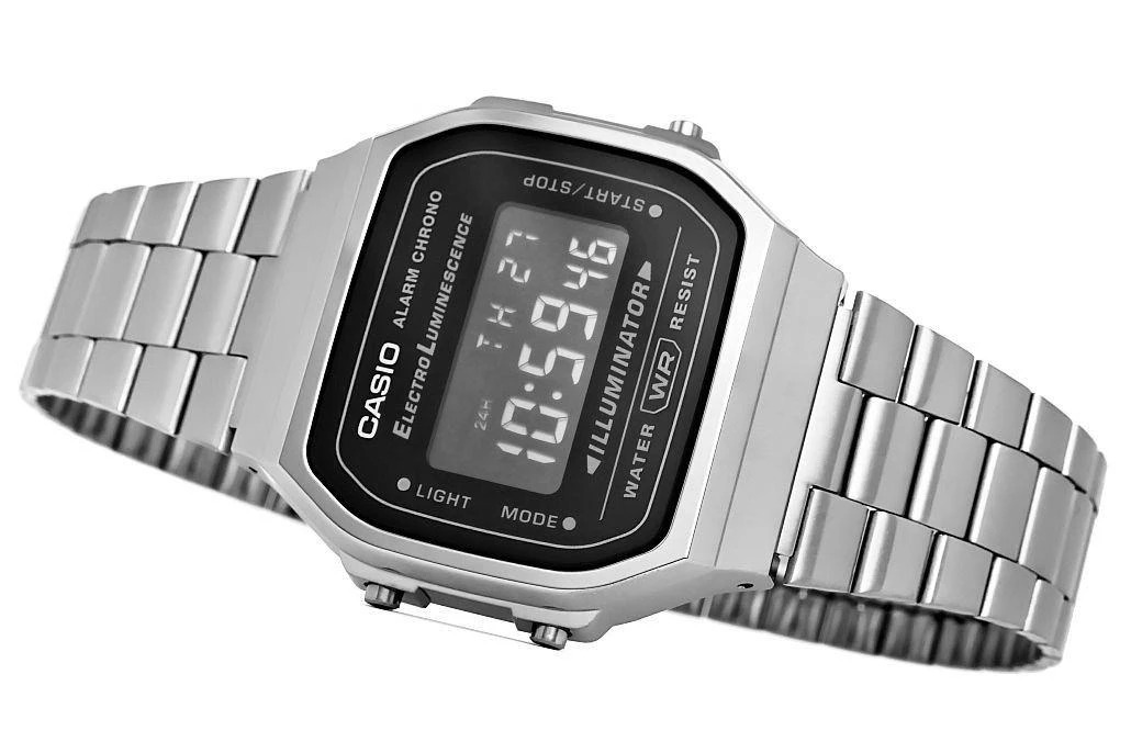 Vyriškas laikrodis CASIO A168WGG-1BDF (zd088d) - KLASYKA + BOX