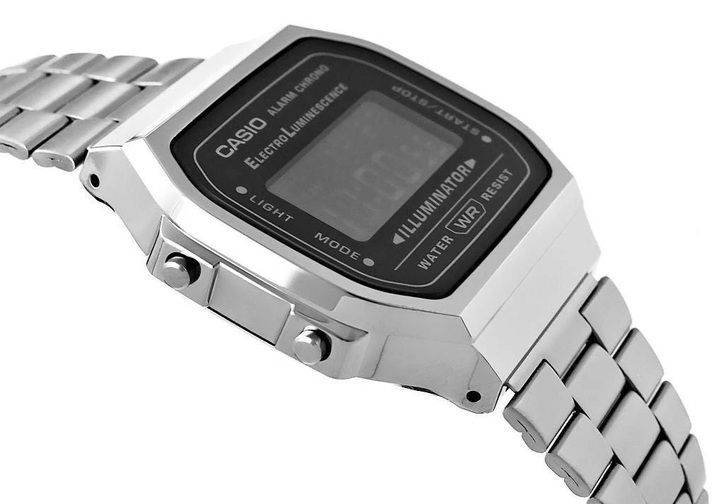 Vyriškas laikrodis CASIO A168WGG-1BDF (zd088d) - KLASYKA + BOX