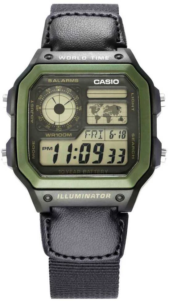 CASIO sportinis vyriškas laikrodis AE-1200WHB-1B + dėžutė (zd146d)