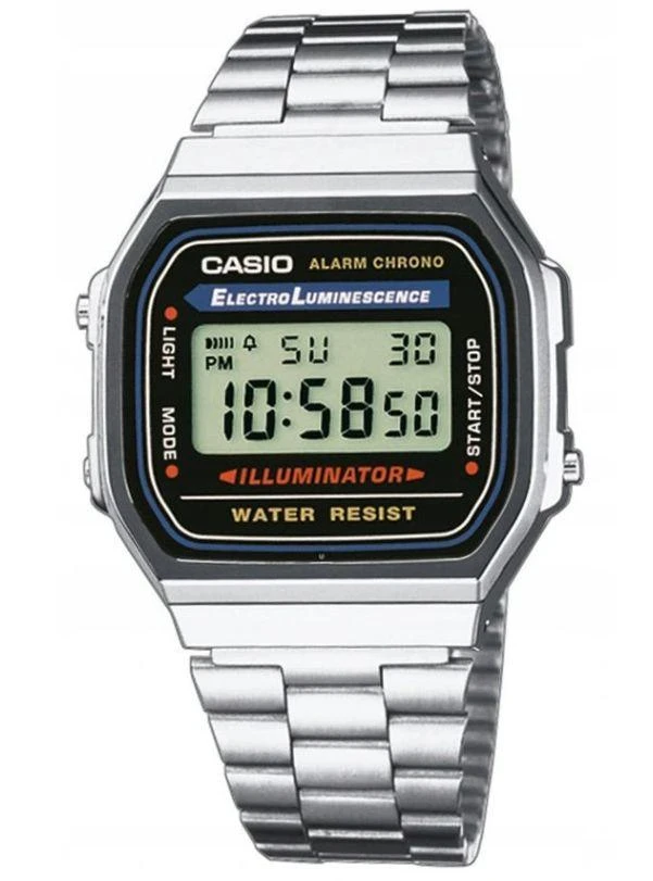 UNISEX CASIO A168WA-1W LAIKRODIS – VINTAGE + DĖŽUTĖ