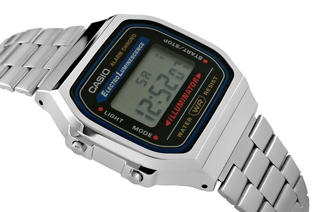 UNISEX CASIO A168WA-1W LAIKRODIS – VINTAGE + DĖŽUTĖ