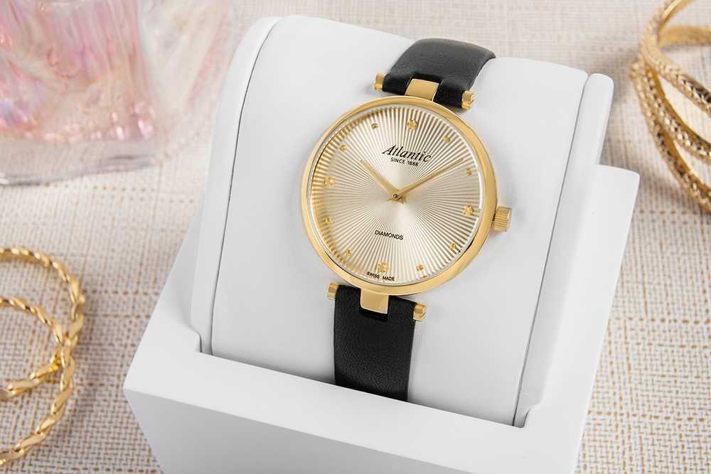 Moteriškas laikrodis Atlantic Royal Diamonds 29044.45.37 + dėžutė