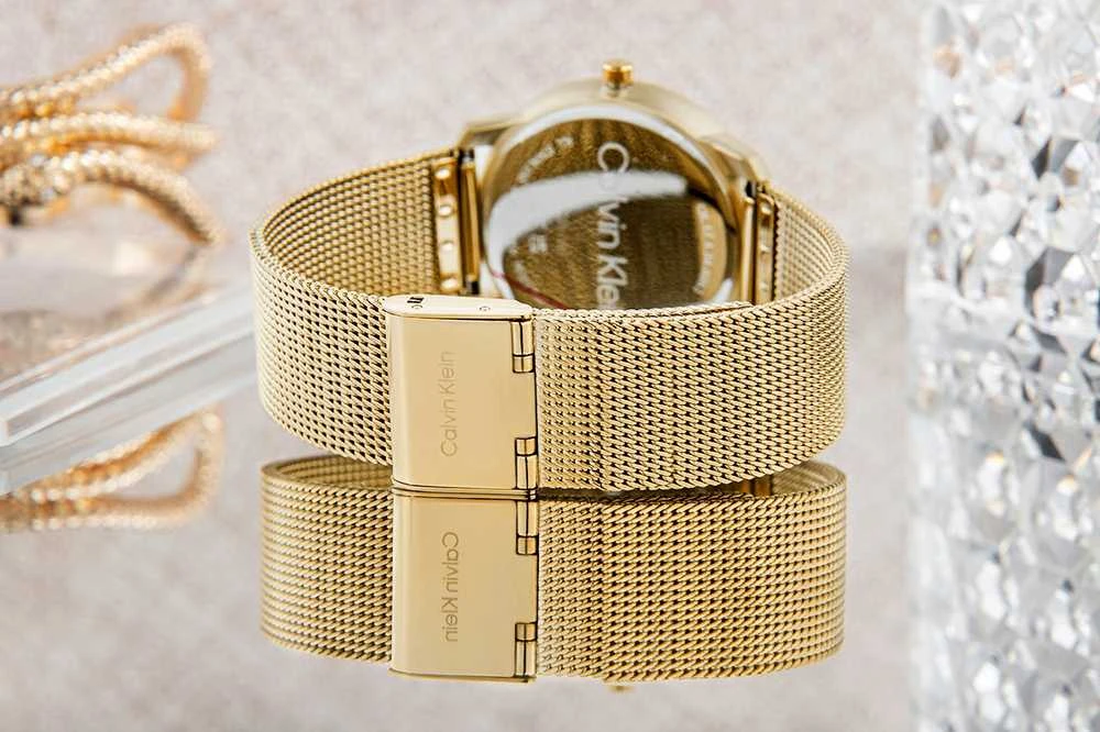 CALVIN KLEIN Ikoniškas tinklinis moterims laikrodis 25200034 + DĖŽUTĖ