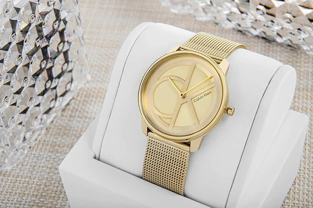 CALVIN KLEIN Ikoniškas tinklinis moterims laikrodis 25200034 + DĖŽUTĖ