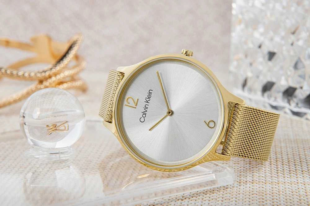 CALVIN KLEIN Nesenstantis tinklinis laikrodis moterims 25200003 + Dėžutė