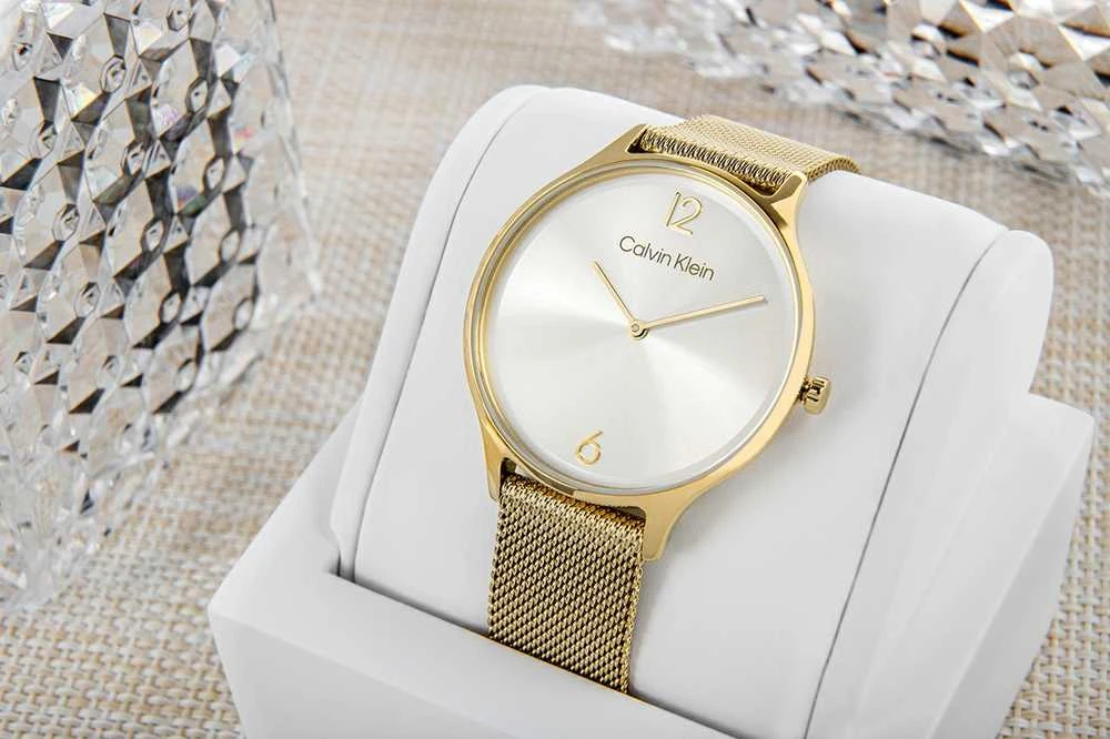 CALVIN KLEIN Nesenstantis tinklinis laikrodis moterims 25200003 + Dėžutė