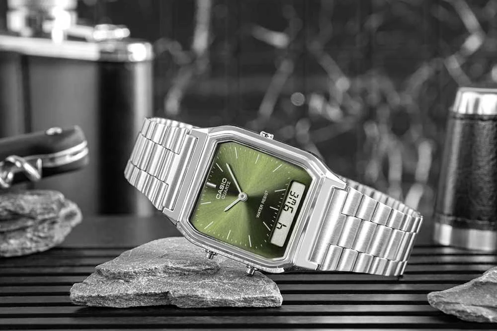 CASIO VINTAGE UNISEX LAIKRODIS AQ-230A-3AMQYDF + DĖŽUTĖ