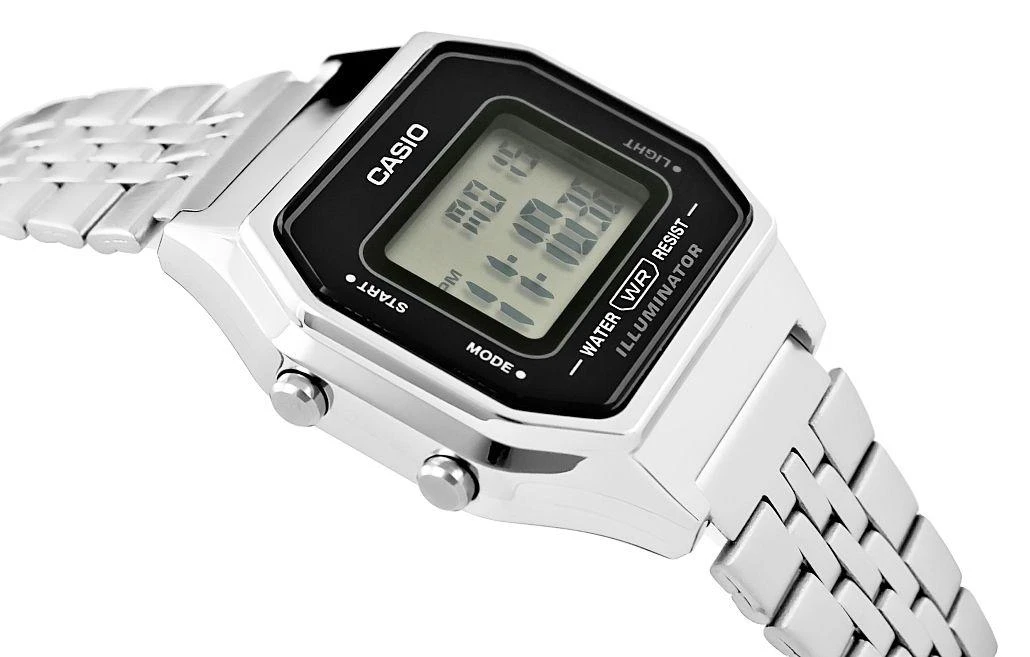 CASIO VINTAGE LA680WA-1 MOTERINIS LAIKRODIS (zd631a) + DĖŽUTĖ