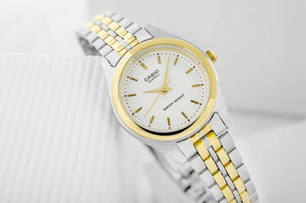 CASIO LTP-1129G-7A MOTERIS LAIKRODIS (zd602c) + DĖŽĖ