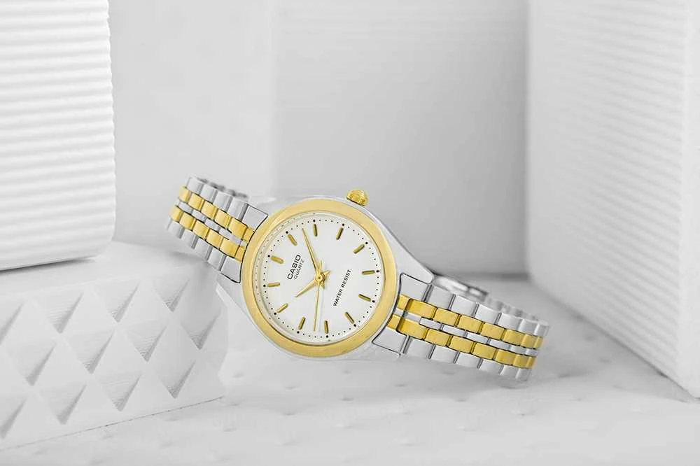 CASIO LTP-1129G-7A MOTERIS LAIKRODIS (zd602c) + DĖŽĖ