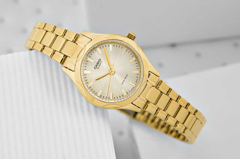 CASIO LTP-1275G-9A moteriškas laikrodis (zd580c) + dėžutė