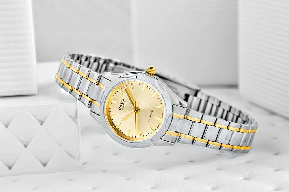 CASIO LTP-1275SG-9A moteriškas laikrodis (zd580b) + dėžutė