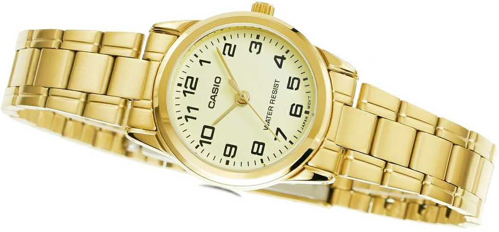 Laikrodis moterims CASIO LTP-V001G-9BUDF (zd589c) + dėžutė