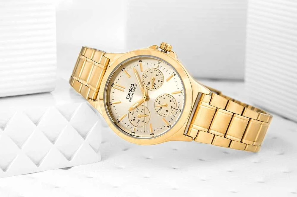 CASIO LTP-V300G-9A moteriškas laikrodis (zd566c) + dėžutė