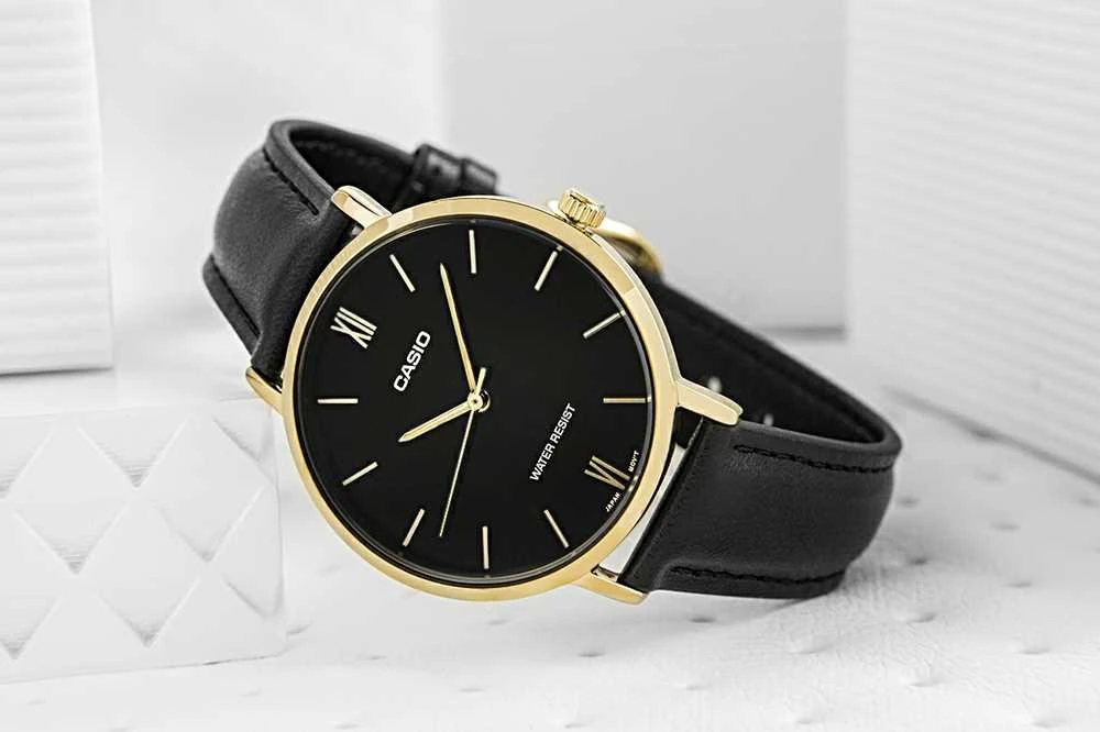 CASIO LTP-VT01GL-1B moteriškas laikrodis + dėžutė (zd634a)