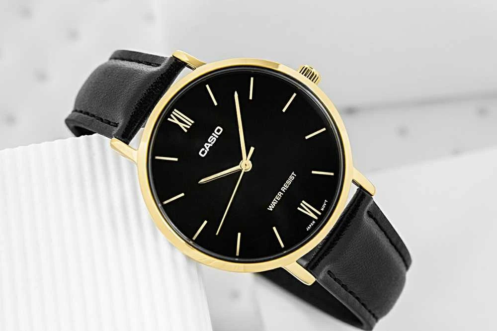 CASIO LTP-VT01GL-1B moteriškas laikrodis + dėžutė (zd634a)