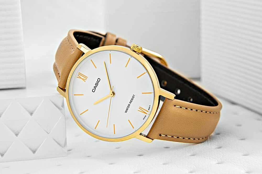 CASIO LTP-VT01GL-7B moteriškas laikrodis + dėžutė (zd634b)