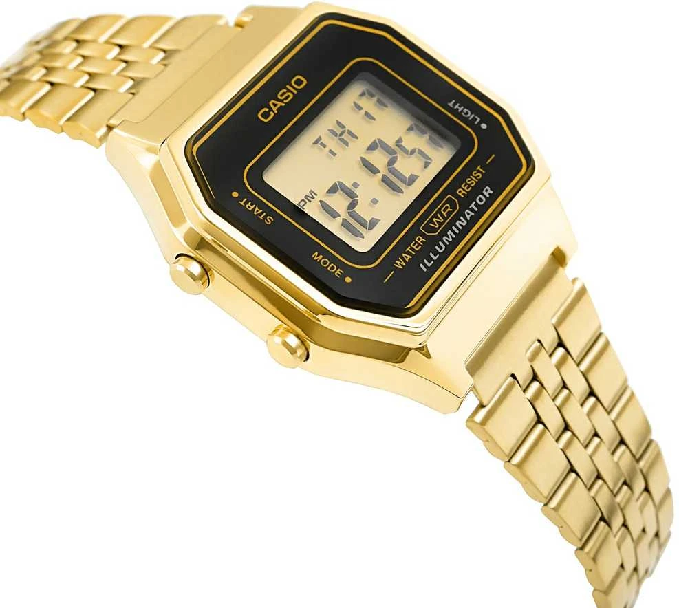 Casio LA680WEGA-1ER rankinis laikrodis Elektroninis Lizdinė Auksas