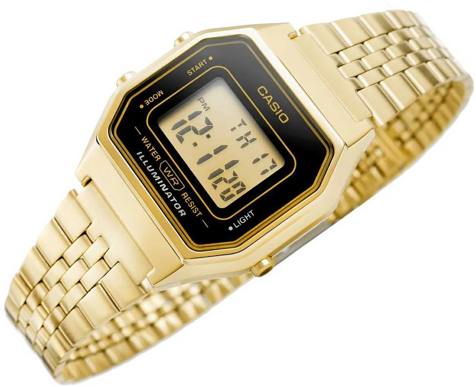 Casio LA680WEGA-1ER rankinis laikrodis Elektroninis Lizdinė Auksas