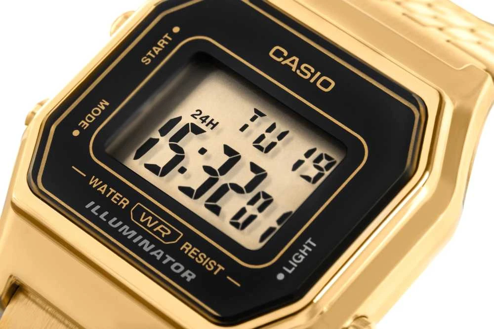 Casio LA680WEGA-1ER rankinis laikrodis Elektroninis Lizdinė Auksas