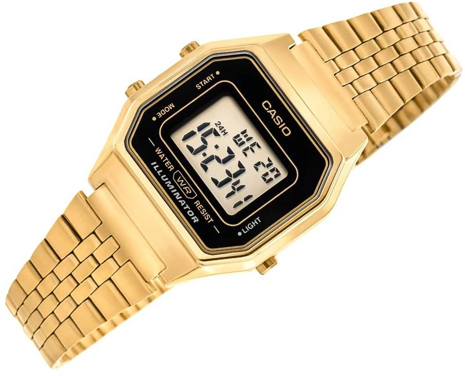 Casio LA680WEGA-1ER rankinis laikrodis Elektroninis Lizdinė Auksas