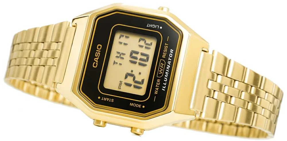 Casio LA680WEGA-1ER rankinis laikrodis Elektroninis Lizdinė Auksas