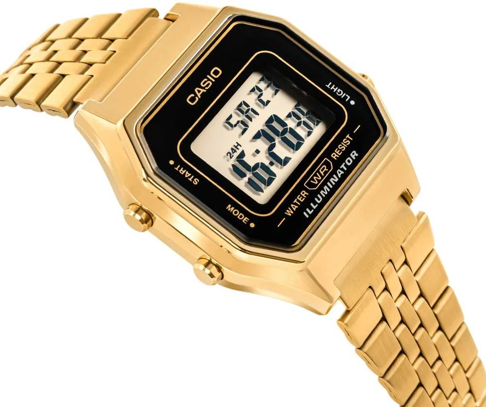 Casio LA680WEGA-1ER rankinis laikrodis Elektroninis Lizdinė Auksas