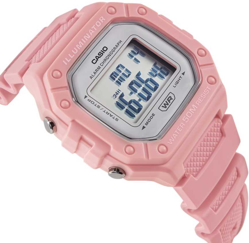 CASIO UNISEX LAIKRODIS W-218HC-4A + DĖŽUTĖ (zd208h)