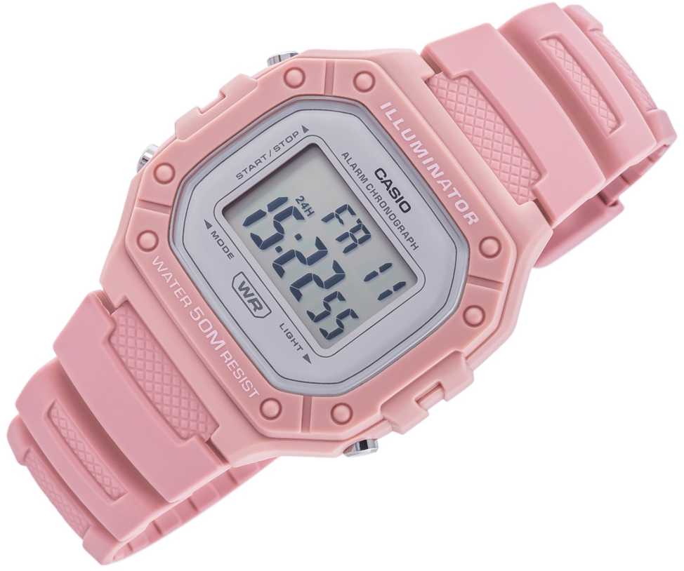 CASIO UNISEX LAIKRODIS W-218HC-4A + DĖŽUTĖ (zd208h)